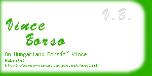 vince borso business card